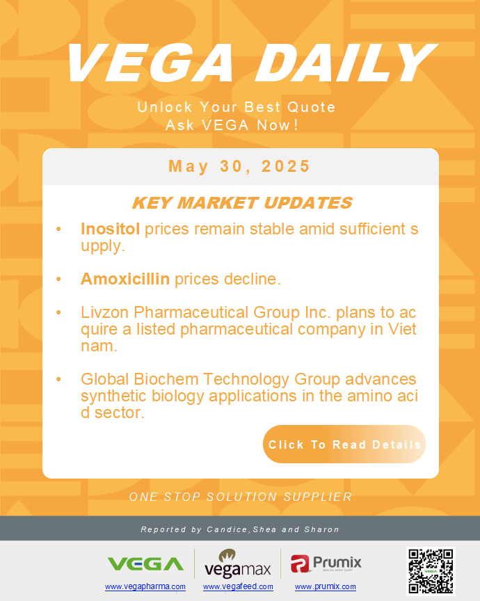 Vega Daily Dated on May 30th 2025 Vitamin Amino Acid APl Food Additives.png